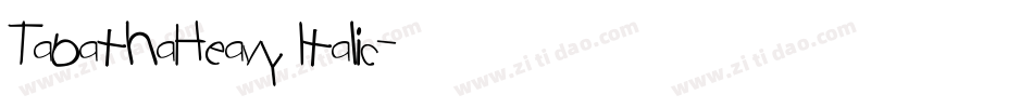 TabathaHeavy Italic字体转换